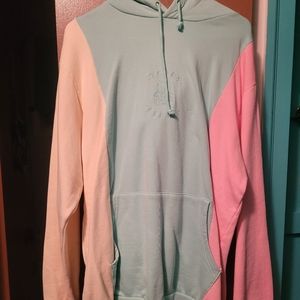 Teddy Fresh color block hoodie medium